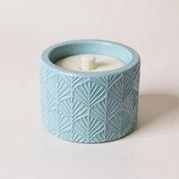 Mini Betonkerze Mit Blattmuster - Rustikale Kerze Zum Verschenken | Wachsfresser Outdoor-Kerze, 10 cm Breit, 7 Hoch von DasGlueckswerk