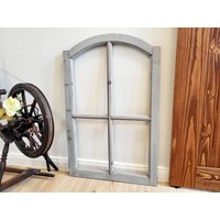 Deko Holzfenster 50x78cm "Altes Grau" Shabby Chic Fensterrahmen Sprossenfenster von DasLandhus