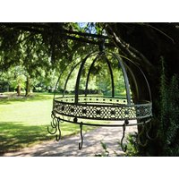 Großer Blumen - Und Kräuterhänger Mit 16 Haken "Antik" Ø40cm Garten-Hängeregal Wildkrone Kräuerkrone Küchenkrone Balkondeko Wintergarten-Deko von DasLandhus