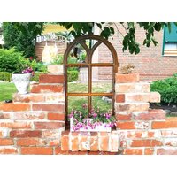 Stallfenster 40x68cm Scheunenfenster Gussfenster Mit Rundbogen Eisenfenster Stahlfenster Für Gartenmauer Gartenruine Altes Gusseisenfenster von DasLandhus