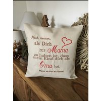 Besticktes Kissen "Muttertag 2" von DasNaehkaestchenShop