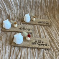 Glücksbär Gegossen | Kleines Geschenkset Du Bist Unentbärlich Zaubärhaft Geschenk Deko Mitbringsel Blumen Kleinigkeit von DasPlotterLieschen