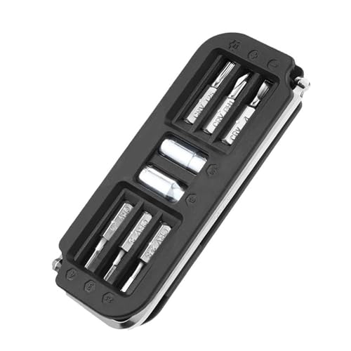 10-in-1 Multifunktionales Stahl-Fahrrad-Werkzeug-Set, Schraubenschlüssel, Wartung, Tasche, Multitool, Fahrräder, Reparaturschlüssel von Dasbsug