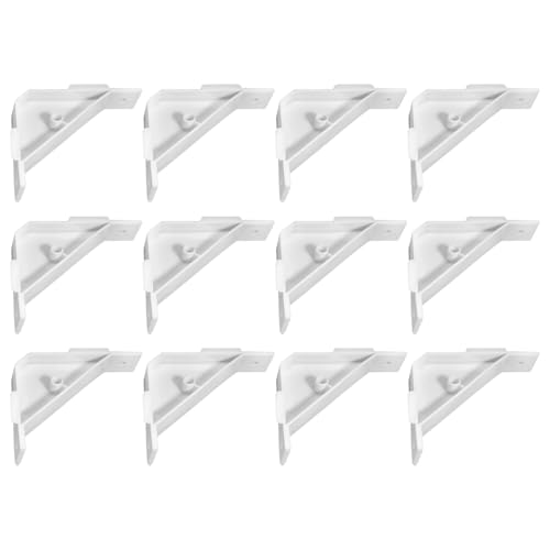 12 weiße dreieckige Eckwinkel, geeignet für Zuhause und Büro, Schrankverstärkung, Regal, einfache Installation, Schrank-Hardware von Dasbsug