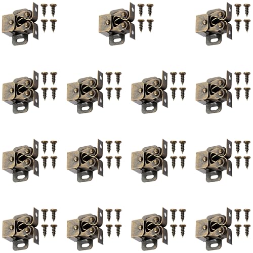 15 Set Schranktürschnalle, Schrank-Doppel-Rollenschnalle, Schrankriegel für Schrank, Kleiderschrank, einfache Installation, Möbelschnäpper von Dasbsug