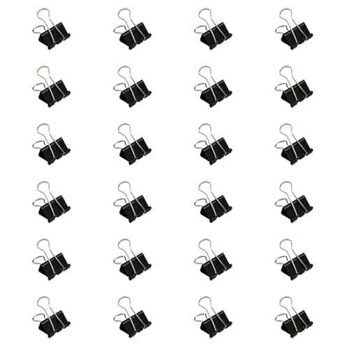 24 Stück Edelstahl-Foldback-Klammern für Küche, Büro, Metall, langer Schwanz, Papierklemmen für Lebensmittelbeutel, Zeichenbrett, robuste Clips von Dasbsug