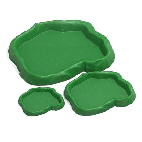 3 x rutschfeste Unterseite für Reptilien, Futternapf, Futternapf, Wassernapf für Amphibien, Haustierfütterung, Baden, Bewässerungslösung, Reptilien von Dasbsug