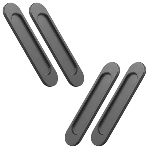 4 x Mehrzweck-Schiebetür-Ziehgriffe, rostfreie Knäufe, Möbel-Hardware-Griff für Schiebetüren, Scheunen, ovale, versenkte Schränke, Ziehgriffe 4 x Mehrzweck-Schiebetür-Ziehgriffe, rostfreie Knäufe, Möbel-Hardware-Griff für Schiebetüren, Scheunen, ovale, versenkte Schränke, Ziehgriffe von Dasbsug
