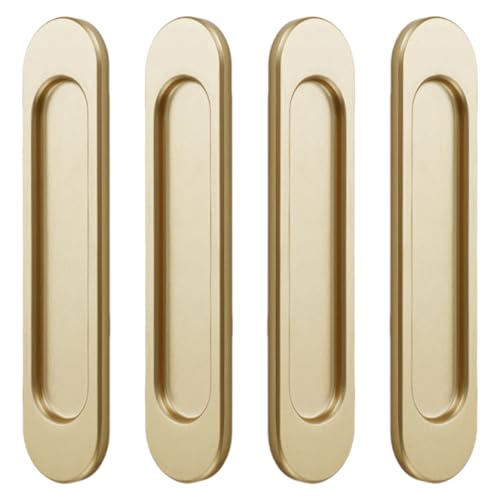 4 x Mehrzweck-Schiebetür-Ziehgriffe, rostfreie Knäufe, Möbel-Hardware-Griff für Schiebetüren, Scheunen, ovale, versenkte Schränke, Ziehgriffe 4 x Mehrzweck-Schiebetür-Ziehgriffe, rostfreie Knäufe, Möbel-Hardware-Griff für Schiebetüren, Scheunen, ovale, versenkte Schränke, Ziehgriffe von Dasbsug