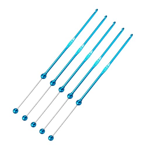 5 Stück Metall Häkelnadel Perlen Haken Set Metall Stricknadel Zubehör für Handwerk von Dasbsug
