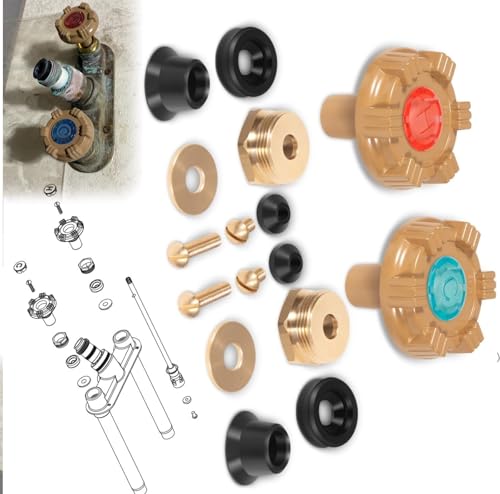 Allgemeines Badezimmer-Reparatur-Set mit Metallgriff, 22 MH-Reparatur-Set, Außenhahn, Schnellbefestigung für Modell 22, EPDM-Waschwasserventile, Sitz-Kit von Dasbsug