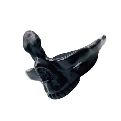 Brillenständer in Totenkopf-Form, Harz, Skulptur, Brillenständer für Schreibtisch und Heimdekoration, Brillenaufbewahrungsregal von Dasbsug