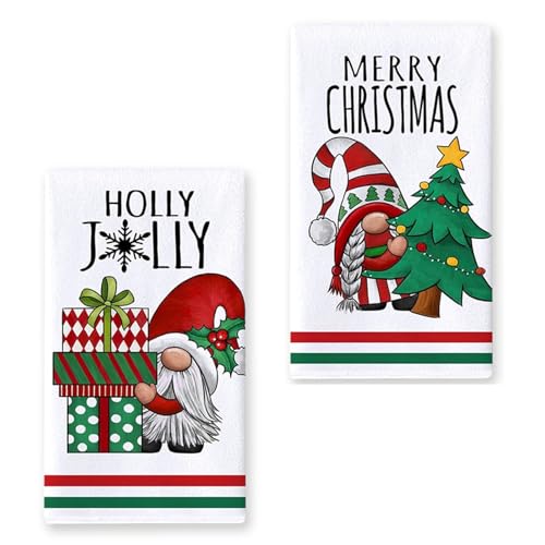 Dasbsug 2 x Weihnachts-Geschirrtücher, weiches Polyester, Reinigungstücher für Festival, Küche, Dekoration und Trocknen, Weihnachtstücher Dasbsug 2 x Weihnachts-Geschirrtücher, weiches Polyester, Reinigungstücher für Festival, Küche, Dekoration und Trocknen, Weihnachtstücher von Dasbsug