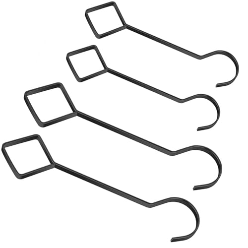 Dasbsug 4 Stück starke Metall-Pflanzenhaken mit 25 kg Gewichtskapazität, starke Eisen-Kleiderbügel, Upgrades für den Innen- und Außenbereich, Design zum Aufhängen von Dasbsug