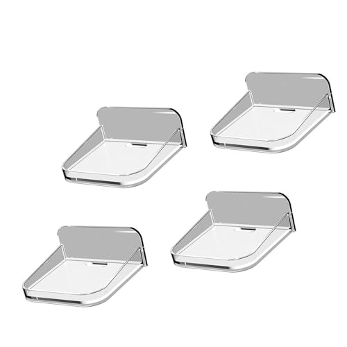 Dasbsug 4 x PET-Wandregale, Zubehör für Überwachungskameras, Babyphone und Lautsprecher, transparente Aufbewahrungsklammern, Wandhalterung Dasbsug 4 x PET-Wandregale, Zubehör für Überwachungskameras, Babyphone und Lautsprecher, transparente Aufbewahrungsklammern, Wandhalterung von Dasbsug