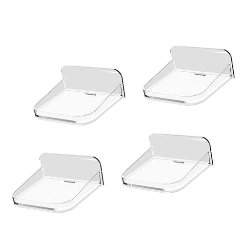 Dasbsug 4 x PET-Wandregale, Zubehör für Überwachungskameras, Babyphone und Lautsprecher, transparente Aufbewahrungsklammern, Wandhalterung Dasbsug 4 x PET-Wandregale, Zubehör für Überwachungskameras, Babyphone und Lautsprecher, transparente Aufbewahrungsklammern, Wandhalterung von Dasbsug