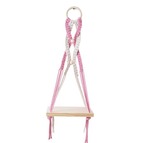 Dasbsug Aprikosen-Hängeregal mit Baumwollseil, funktionales Wandregal, stilvolle Aufbewahrungshalter für Bücher oder kleine Pflanzen, Wohnzimmerdekoration Dasbsug Aprikosen-Hängeregal mit Baumwollseil, funktionales Wandregal, stilvolle Aufbewahrungshalter für Bücher oder kleine Pflanzen, Wohnzimmerdekoration von Dasbsug