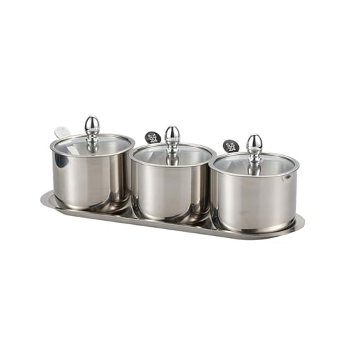 Dasbsug Gewürzglas aus 304 Edelstahl, elegantes Gewürzglas, Metall, Gewürzbehälter für Küche, Kochen und Essen, Gewürzgläser Dasbsug Gewürzglas aus 304 Edelstahl, elegantes Gewürzglas, Metall, Gewürzbehälter für Küche, Kochen und Essen, Gewürzgläser von Dasbsug