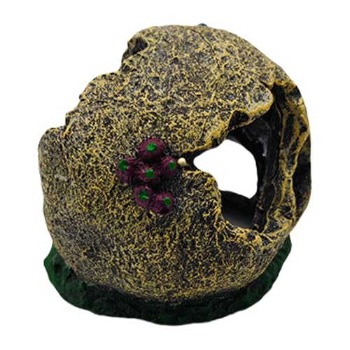 Dasbsug Harze Schädel Dekoration Skelette Kopf Aquarien Ornamente Reptilien Haus Unterschlupf für kreative Enthusiasten Zubehör von Dasbsug