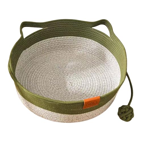 Dasbsug Haustierkorb, Bett, Kätzchen, Welpen, Hundematte, gewebtes Nest, Matte, Zubehör, rundes Baumwollseil, Katzenbett Dasbsug Haustierkorb, Bett, Kätzchen, Welpen, Hundematte, gewebtes Nest, Matte, Zubehör, rundes Baumwollseil, Katzenbett von Dasbsug
