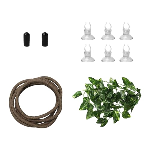 Dasbsug Lebensechte Kletterrebe für Terrarien, Landschaft, Haustiersicher, künstliche Aquarien, Pflanzendekoration, künstliches Klettern für Reptilien, Lebensräume von Dasbsug