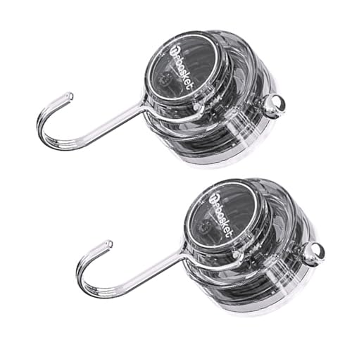 Dasbsug Modischer transparenter Saugnapf-Haken-Clip, 2-teiliges Set für Badezimmer- und Küchenzubehör, einfache Installation, Zubehör, Wandhaken von Dasbsug