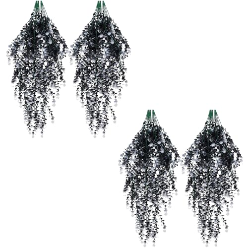 Dasbsug Realistische künstliche grüne Girlande, farbecht, hängende Dekoration für Innen- und Außenbereich, Hochzeiten und Gärten, künstliche Eukalyptus-Ranken, 4 Stück Dasbsug Realistische künstliche grüne Girlande, farbecht, hängende Dekoration für Innen- und Außenbereich, Hochzeiten und Gärten, künstliche Eukalyptus-Ranken, 4 Stück von Dasbsug