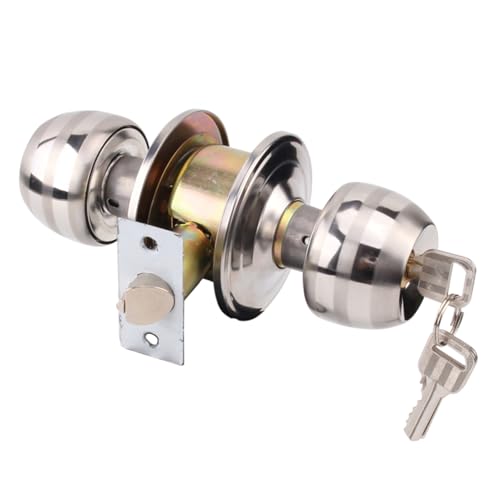 Dasbsug Runder Türknauf, Türknauf, Drehgriff für Flur, Schrank, dauerhafter runder Eingang mit Schlüsseln, Türknauf Innengriffe von Dasbsug