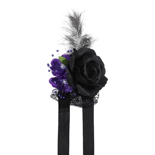 Dasbsug Solide Kunstblumen-Brosche mit abnehmbarem Clip, ideal für Kostüme, Taschen, Hüte und Outfits, Horror-Thema, Blumenclip Dasbsug Solide Kunstblumen-Brosche mit abnehmbarem Clip, ideal für Kostüme, Taschen, Hüte und Outfits, Horror-Thema, Blumenclip von Dasbsug