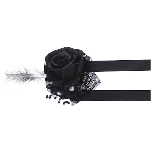 Dasbsug Solide Kunstblumen-Brosche mit abnehmbarem Clip, ideal für Kostüme, Taschen, Hüte und Outfits, Horror-Thema, Blumenclip Dasbsug Solide Kunstblumen-Brosche mit abnehmbarem Clip, ideal für Kostüme, Taschen, Hüte und Outfits, Horror-Thema, Blumenclip von Dasbsug