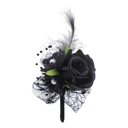 Dasbsug Solide Kunstblumen-Brosche mit abnehmbarem Clip, ideal für Kostüme, Taschen, Hüte und Outfits, Horror-Thema, Blumenclip Dasbsug Solide Kunstblumen-Brosche mit abnehmbarem Clip, ideal für Kostüme, Taschen, Hüte und Outfits, Horror-Thema, Blumenclip von Dasbsug