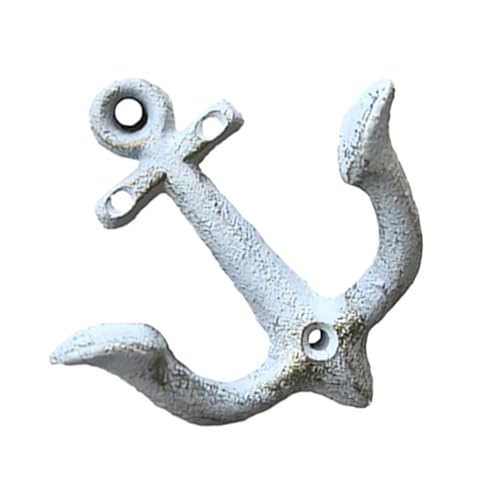 Dasbsug Stabiler Eisenanker-Haken mit antikem Design, einfache Installation, Wandhaken für Eingangsbereich, Wohnzimmer, Lagerung, Schiffsanker, Wanddekorationen von Dasbsug