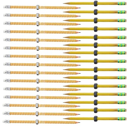 Dasbsug Unterbrechungsfreier Gewindestift mit verschiebbarer Metallmutter, Holzalternative zur Beruhigung des Fokus während Vorlesungen, Stressabbau, Bleistift für Erwachsene Dasbsug Unterbrechungsfreier Gewindestift mit verschiebbarer Metallmutter, Holzalternative zur Beruhigung des Fokus während Vorlesungen, Stressabbau, Bleistift für Erwachsene von Dasbsug