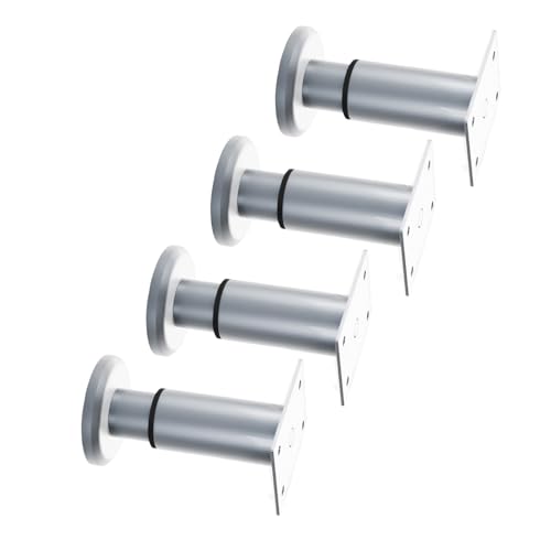 Dasbsug Verstellbare Möbelbeine, runde Standfüße, Tischfüße, Ersatzfuß, Sofa, Metallfuß, Hardware, einfache Installation, Bettbeine, 4 Stück von Dasbsug
