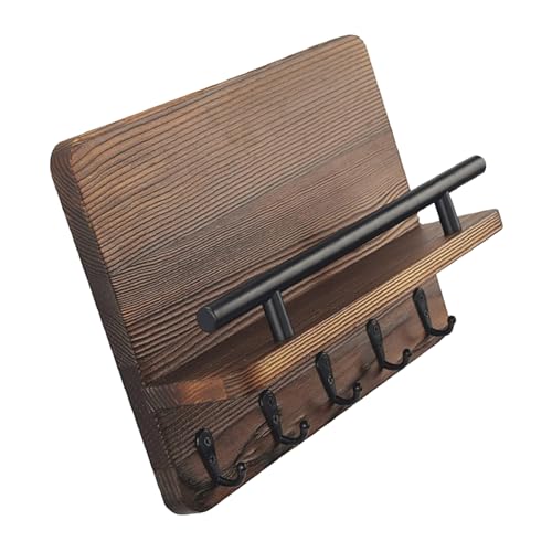 Dasbsug Wandhalter mit Regal und getrockneter Blume für Eingangsbereich, Schlammzimmer, Flur, Küche, Bürobedarf, Holzregal Dasbsug Wandhalter mit Regal und getrockneter Blume für Eingangsbereich, Schlammzimmer, Flur, Küche, Bürobedarf, Holzregal von Dasbsug