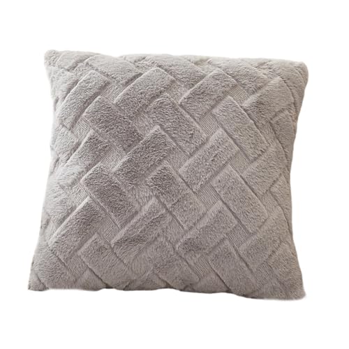 Dasbsug Weiche und gemütliche Kunstfell-Kissenbezüge mit zeitlosem Streifenmuster, perfekt für Wohnzimmer, 45 x 45 cm, pelziger Kissenbezug Dasbsug Weiche und gemütliche Kunstfell-Kissenbezüge mit zeitlosem Streifenmuster, perfekt für Wohnzimmer, 45 x 45 cm, pelziger Kissenbezug von Dasbsug