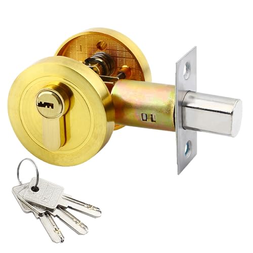 Einzylinder-Riegelriegel, runder Türeingang, stabiler Edelstahl, für 35 / 50 mm Vordertür, Badezimmer, Schlafzimmer, Einzelzylinder-Riegel Einzylinder-Riegelriegel, runder Türeingang, stabiler Edelstahl, für 35 / 50 mm Vordertür, Badezimmer, Schlafzimmer, Einzelzylinder-Riegel von Dasbsug
