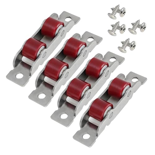 Ersatzrolle für Schiebetüren, Fensterscheibe, Ersatzrolle für Glastür, Schiebetüren, Hardware, Push-Pull-Fensterrolle, Glasschieberollen, Hardware, 4 Stück von Dasbsug