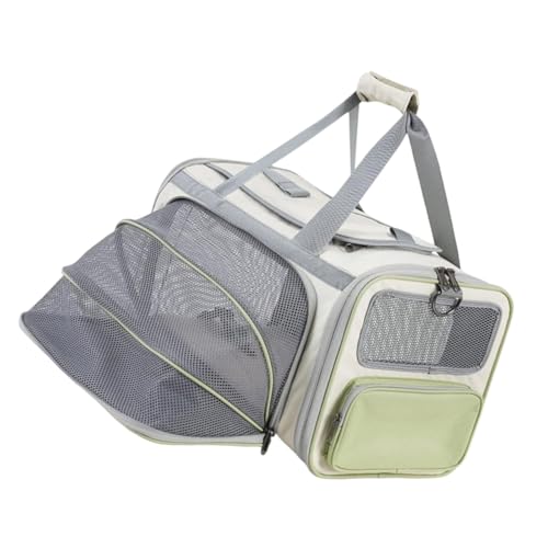 Erweiterbarer Haustier-Rucksack, Tragetasche, weich, große Kapazität mit Fenster, atmungsaktiv, Haustier-Reiserucksack von Dasbsug