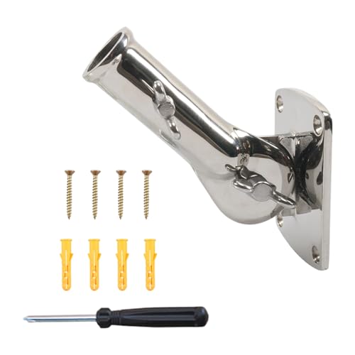 Fahnenmasthalterung mit 180-Grad-Drehung, wetterfester Edelstahlsockel für Terrassen, Camping, einfache Installation, korrosionsbeständige Fahnenmast-Basis von Dasbsug