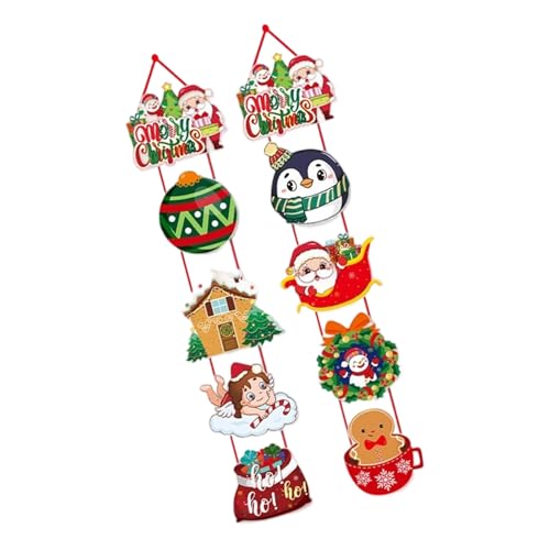 Festive Door Couplets Selbstklebendes Papier für Innen Außen Weihnachten Urlaub Wand Fenster Dekorationen Einfache Installation Festival Wandaufkleber von Dasbsug