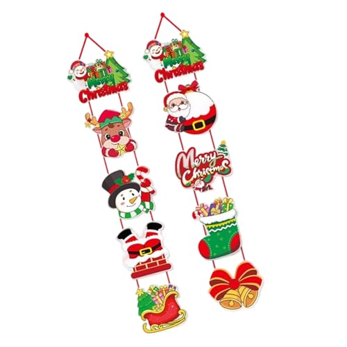 Festive Door Couplets Selbstklebendes Papier für Innen Außen Weihnachten Urlaub Wand Fenster Dekorationen Einfache Installation Festival Wandaufkleber von Dasbsug