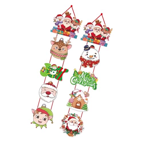 Festive Door Couplets Selbstklebendes Papier für Innen Außen Weihnachten Urlaub Wand Fenster Dekorationen Einfache Installation Festival Wandaufkleber von Dasbsug