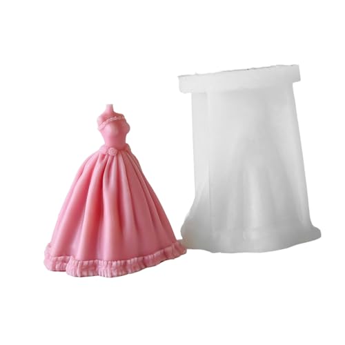 Flexible Silikonform für Brautkleider, Aromatherapie, Desktop, Hochzeit, Ornament, Seife, trägerloser Abendrock von Dasbsug