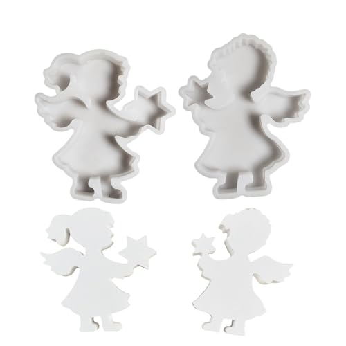 Flexible Silikonform für Bürodekoration, Junge und Mädchen, die Stern halten, Desktop-Verzierungen, Gießformen von Dasbsug