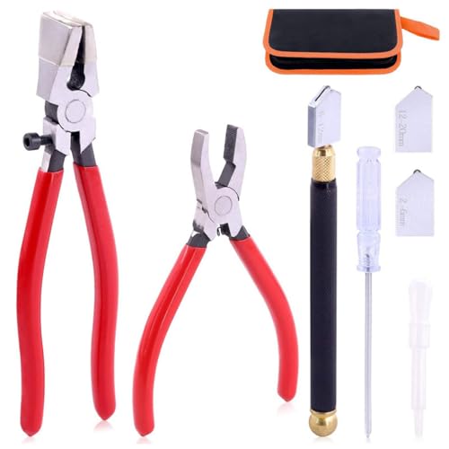 Glasschneidewerkzeug-Kits, Buntschneider, Werkzeug, Starter-Kits, Laufzange, Breaking Grozing Breaker Breaker Grozer von Dasbsug