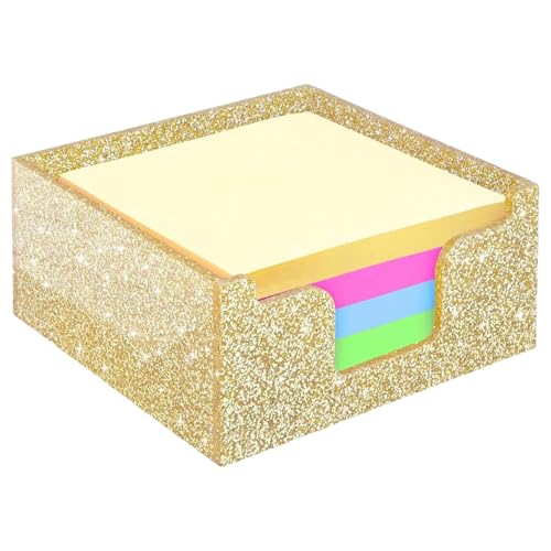 Glitters Acryl-Notizblock-Spender, Organizer, glitzernder Notizhalter, Spender, hält den Schreibtisch ordentlich, Schule, Büro, Schreibtisch-Organizer für Zuhause und Büro von Dasbsug