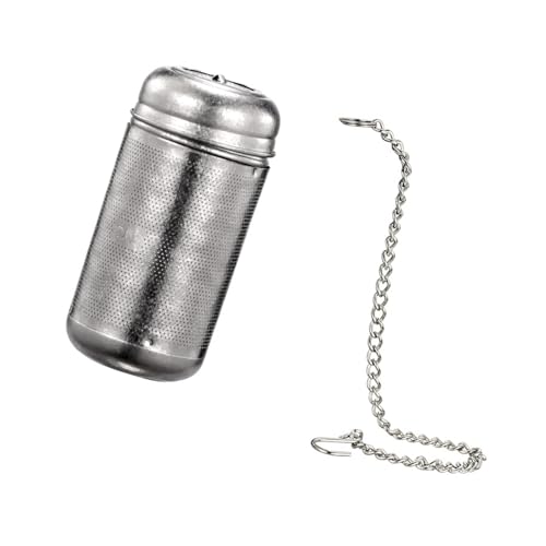 Großes Tee-Ei für lose Blätter, feine Maschen, Sieb mit verlängertem Kettenhaken für Teekanne und Tasse, Zylinderform von Dasbsug