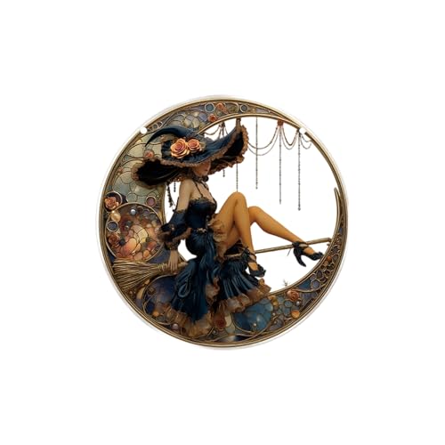 Halloween Hexenbesen Acryl Hängende Ornament für Tür Fenster Wand Indoor Outdoor Party Dekoration Multifunktionale Party Hängende Dekoration von Dasbsug