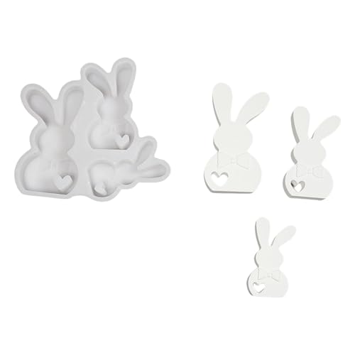 Handgefertigte Silikonformen für Kaninchen, Ornament, Ostern, Gießen für Zuhause, Tischdekoration, Kaninchen, Ostern, Silikon, Ornament, Gips von Dasbsug